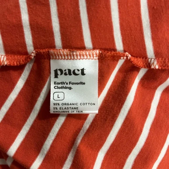 Pact Organic Fit & Flare Striped Crossover Dress - Picture 5 of 8